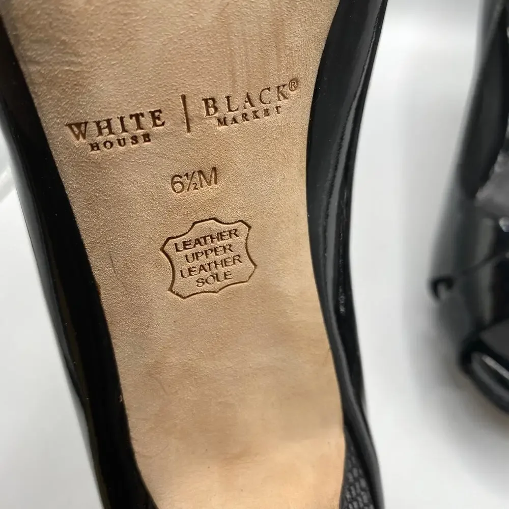 White House Black Market Patent‎ Leather Pump Heels Size 6.5